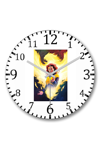 BASKI DÜNYASI Ceas de perete X Men Dark Phoenix din sticlă autentică bombată