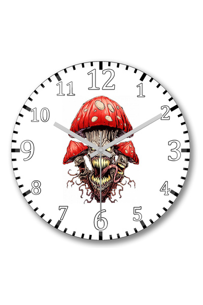 BASKI DÜNYASI Ceas de perete Cogumelos Do Mau din sticlă autentică bombată