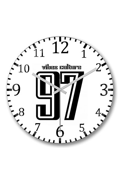 BASKI DÜNYASI 97 ساعة حائط ثقافية من الزجاج الحقيقي