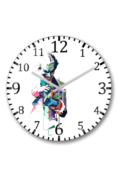 BASKI DÜNYASI Ceas de perete Curinga Art din sticlă autentică bombată