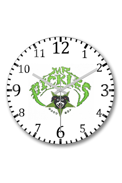 BASKI DÜNYASI ساعة حائط مستر بيكلز من الزجاج الحقيقي المنحني