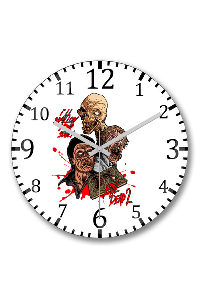 BASKI DÜNYASI Ceas de perete Evil Dead 2 din sticlă autentică bombată