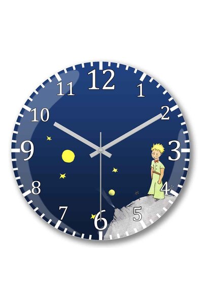 BASKI DÜNYASI Ceas de perete Micul Prinț Sticlă Reală Curbată