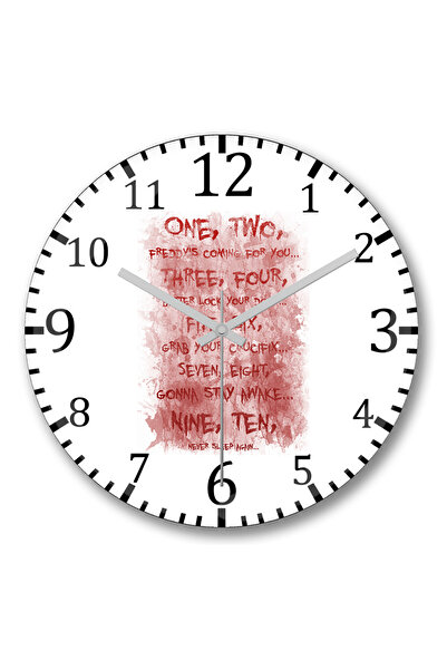 BASKI DÜNYASI ساعة حائط فريدي سونج من الزجاج الحقيقي المنحني