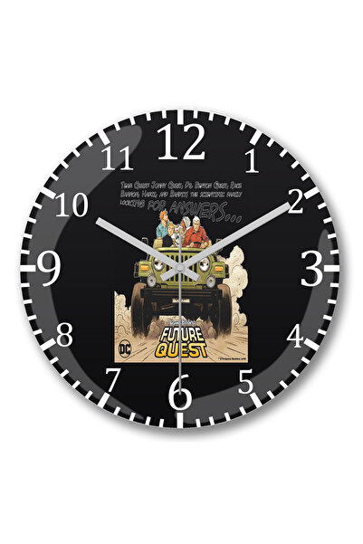 BASKI DÜNYASI ساعة حائط فيوتشر كويست من الزجاج الحقيقي المنحني