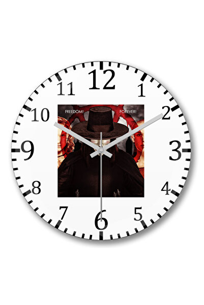 BASKI DÜNYASI Ceas de perete V pentru Vendetta Freedom Forever din sticlă de ...