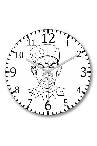 BASKI DÜNYASI Ceas de perete Golf Wang Tyler The Creator din sticlă autentică...