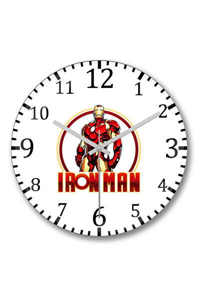 BASKI DÜNYASI ساعة حائط حديد مايدن من الزجاج الحقيقي المنحني