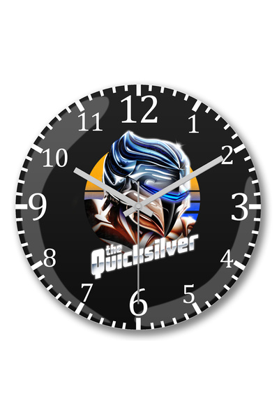 BASKI DÜNYASI ساعة حائط سيلفر هوكس من الزجاج الحقيقي المنحني