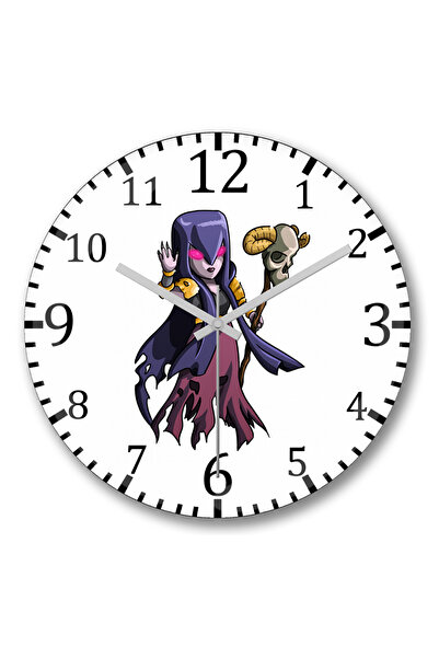 BASKI DÜNYASI Ρολόι τοίχου Clash Of Clans Bruxa Sombria με κυρτό γυαλί