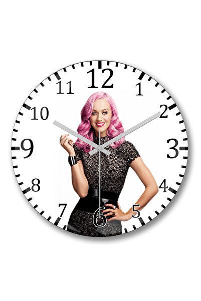 BASKI DÜNYASI Ceas de perete Katy Perry Cabelo Rosa din sticlă autentică