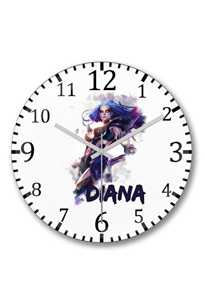 BASKI DÜNYASI Ceas de perete League Of Legends Diana din sticlă autentică bom...