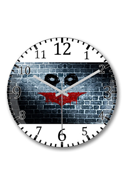 BASKI DÜNYASI Ρολόι Τοίχου Μπάτμαν, Τζόκερ, Νταρκ Νάιτ, με Κυρτό Πραγματικό Γ...