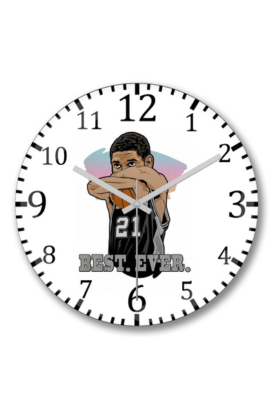 BASKI DÜNYASI ساعة الحائط الأساسية الكبيرة المنحنية من الزجاج الحقيقي