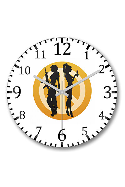 BASKI DÜNYASI ساعة حائط باز إي أمور من الزجاج الحقيقي المنحني