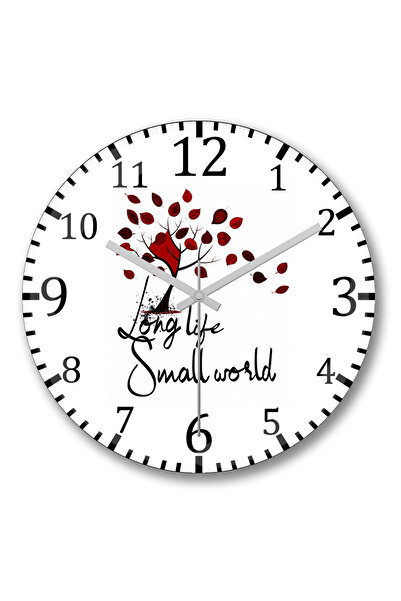 BASKI DÜNYASI ساعة حائط فيدا لونجا موندو بيكينو من الزجاج الحقيقي المنحني