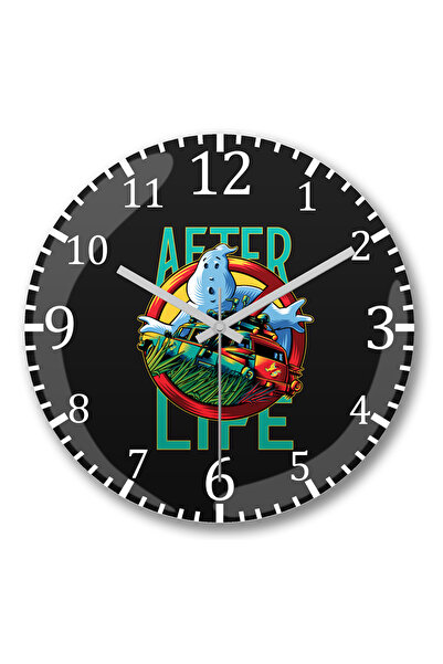 BASKI DÜNYASI ساعة حائط Ghostbusters Afterlife من الزجاج الحقيقي المنحني