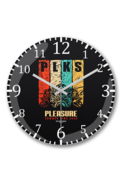 BASKI DÜNYASI ساعة حائط صيفية من الزجاج الحقيقي المنحني