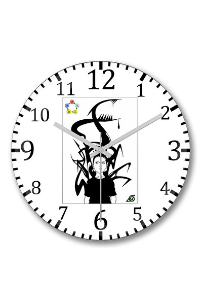 BASKI DÜNYASI ساعة حائط شيكامارو ناروتو من الزجاج الحقيقي المنحني