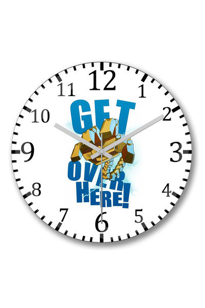 BASKI DÜNYASI Ceas de perete Get Over Here din sticlă autentică bombată