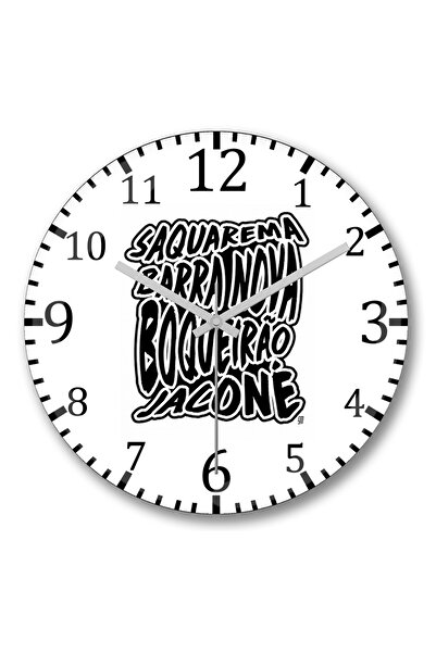 BASKI DÜNYASI Ceas de perete Saquarema Bairros din sticlă autentică bombată