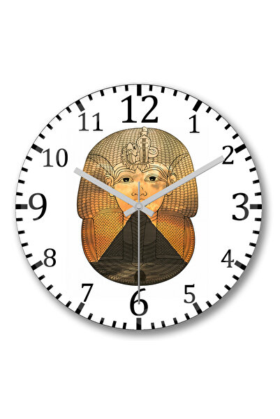 BASKI DÜNYASI ساعة حائط بيراميد دو فاراو من الزجاج الحقيقي المنحني