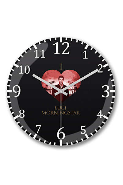 BASKI DÜNYASI Ceas de perete I Love You Groot din sticlă autentică bombată