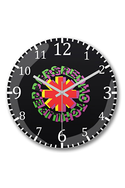 BASKI DÜNYASI Ceas de perete Chili Peppers din sticlă autentică bombată