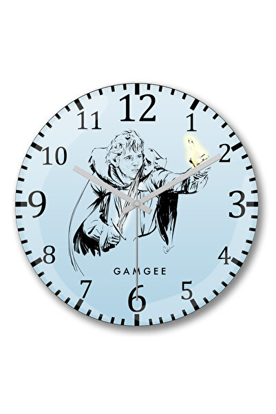 BASKI DÜNYASI Ceas de perete Sam Gamgee, Lord of the Rings, din sticlă autent...