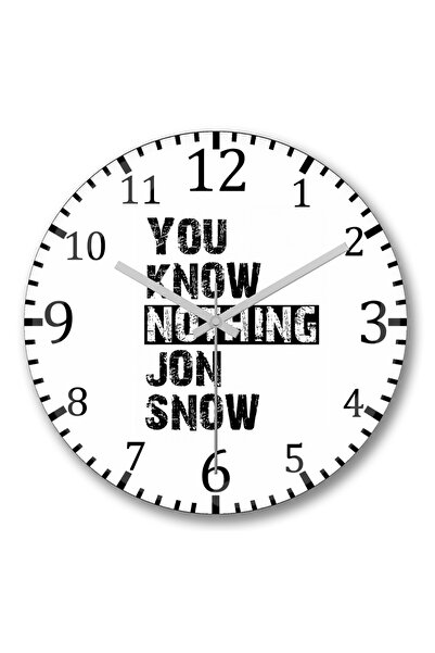 BASKI DÜNYASI Ceas de perete Know Nothing din sticlă autentică bombată