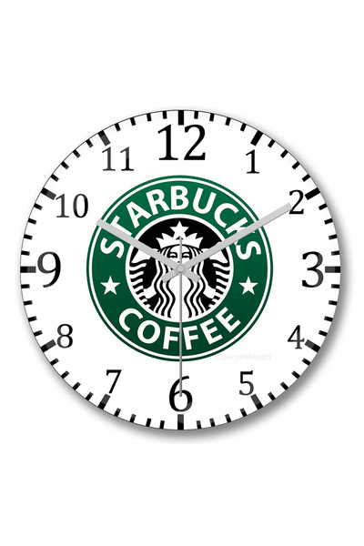 BASKI DÜNYASI Ceas de perete Starbucks1 din sticlă autentică bombată