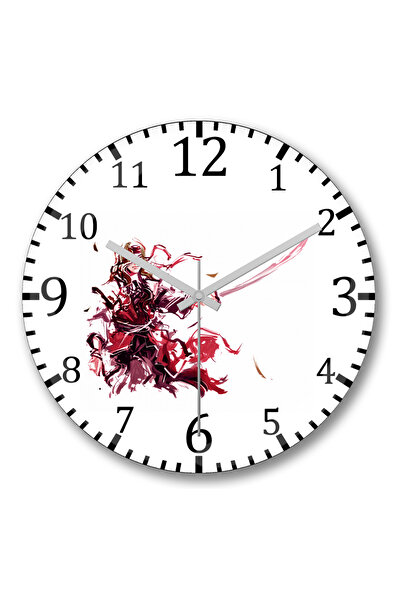 BASKI DÜNYASI Ceas de perete Samurai din sticlă autentică bombată