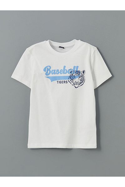 LC Waikiki Μπλουζάκι για αγόρι με στάμπα με λαιμόκοψη LCW