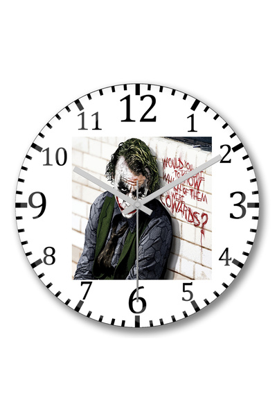 BASKI DÜNYASI Ceas de perete Joker din sticlă autentică bombată