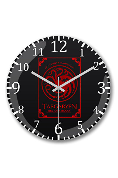 BASKI DÜNYASI Стенен часовник Targaryen House 2 с истинско стъкло