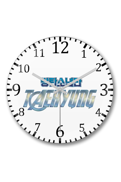 BASKI DÜNYASI ساعة حائط تايفنجر من الزجاج الحقيقي المنحني