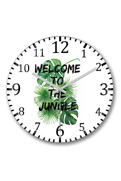 BASKI DÜNYASI Ceas de perete Welcome To Paradise din sticlă autentică bombată