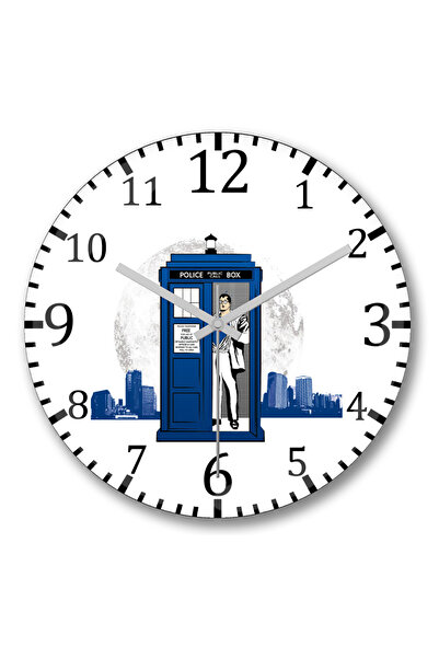 BASKI DÜNYASI Ceas de perete Superman Tardis din sticlă autentică bombată