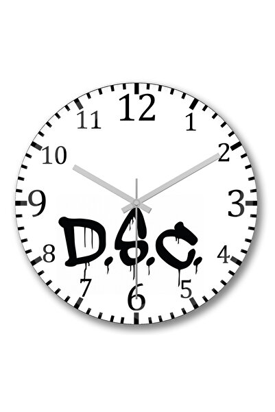 BASKI DÜNYASI Ceas de perete DSC din sticlă autentică bombată