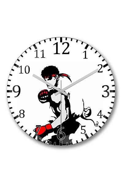 BASKI DÜNYASI ساعة حائط ريو سول من الزجاج الحقيقي المنحني