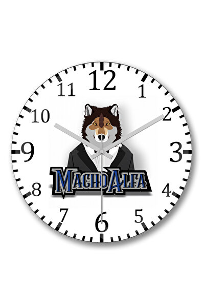 BASKI DÜNYASI Ceas de perete Macho Alfa din sticlă autentică bombată