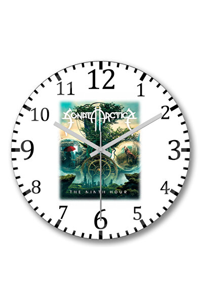 BASKI DÜNYASI ساعة حائط سوناتا أرتيكا الساعة التاسعة من الزجاج الحقيقي المنحني