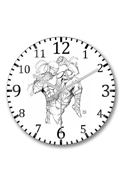 BASKI DÜNYASI ساعة حائط Lee Sin من Felipe Aquino من الزجاج الحقيقي المنحني