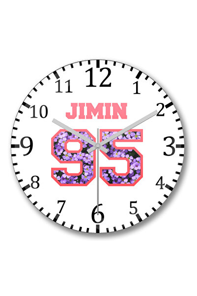 BASKI DÜNYASI Ceas de perete Bts Jimin 95 din sticlă autentică bombată