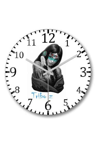 BASKI DÜNYASI ساعة حائط هندية من الزجاج الحقيقي المنحني