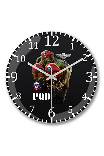 BASKI DÜNYASI Ceas de perete militar Pqd Cerbero din sticlă autentică bombată