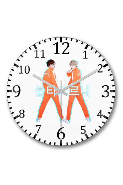 BASKI DÜNYASI Ceas de perete Bts Wings Jhope Boy Meets Evil din sticlă autent...