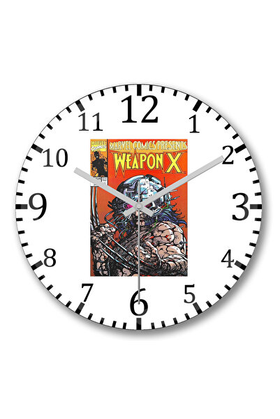 BASKI DÜNYASI Weapon x Ceas de perete Bombeli din sticlă autentică