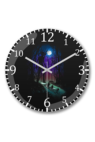 BASKI DÜNYASI Ρολόι τοίχου Stranger Things Stranger In The Woods από κυρτό γυαλί