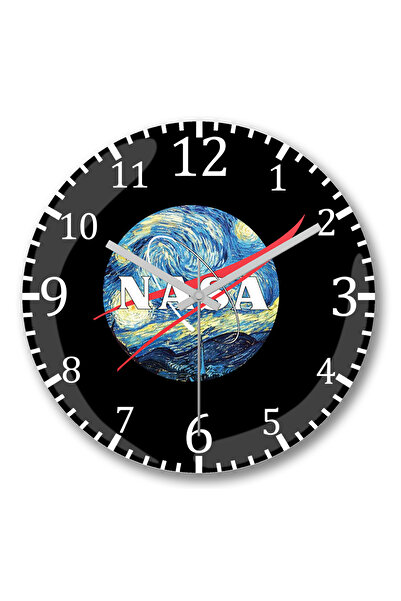 BASKI DÜNYASI Ceas de perete Nasa din sticlă autentică bombată
